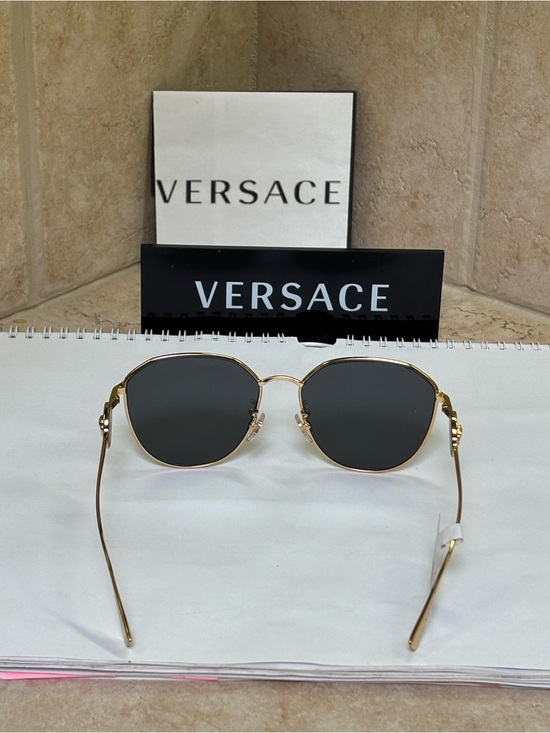 New Versace MOD2259-D 1002/87 Gold Frame Sunglasses with Grey Lenses main image 10